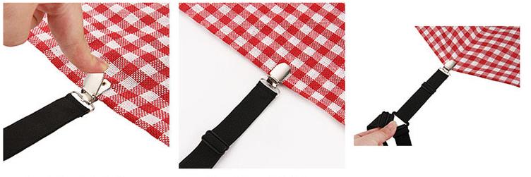 4PCS Adjustable Bed Sheet Clips
