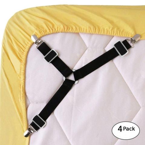 4PCS Adjustable Bed Sheet Clips